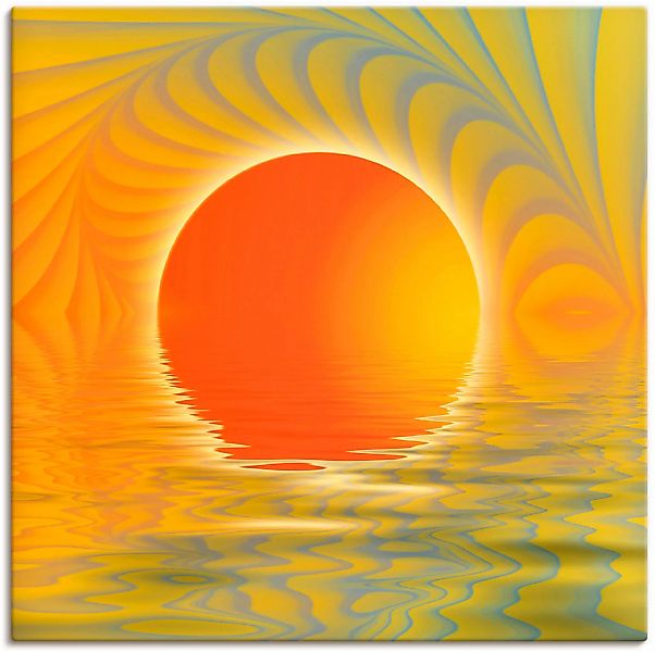 Artland Wandbild "Abstrakter Sonnenuntergang", Muster, (1 St.) günstig online kaufen