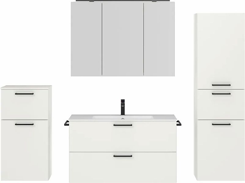 nobilia Badmöbel-Set "Tolvina" vormontiert, mit Soft-Close, 4 Stk. tlg. günstig online kaufen