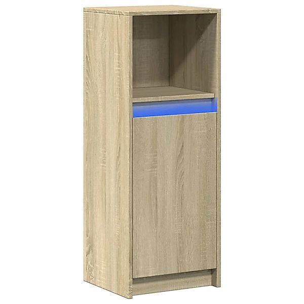 vidaXL LED-Sideboard Sonoma-Eiche 38x34x100 cm Holzwerkstoff 852168 günstig online kaufen