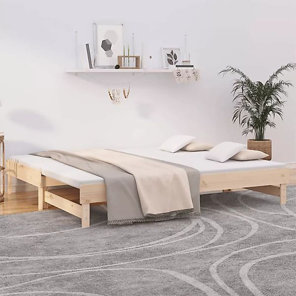 Vidaxl Tagesbett Ausziehbar 2x(100x200) Cm Massivholz Kiefer günstig online kaufen