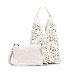 ITALYSHOP24 Schultertasche DAMEN XXL SHOPPER Set günstig online kaufen