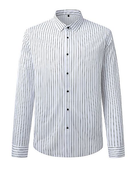 Allthemen Businesshemd Herren langarm Oberhemd aus Stretchmaterial Streifen günstig online kaufen