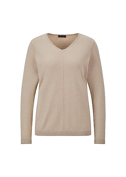 GOLDNER Rundhalspullover "Baumwollpullover mit V-Ausschnitt" mit Kaschmiera günstig online kaufen