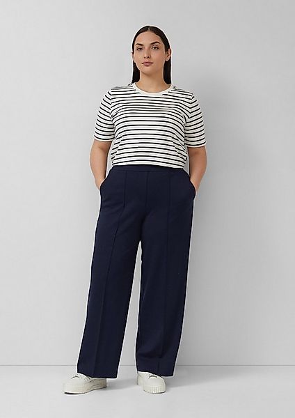 s.Oliver Chinos Hose Wide Leg Interlock-Hose mit Biesen günstig online kaufen