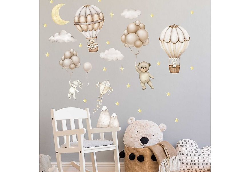WANDKIND Wandtattoo Heissluftballon Tiere V396 (Bär), Selbstklebend günstig online kaufen