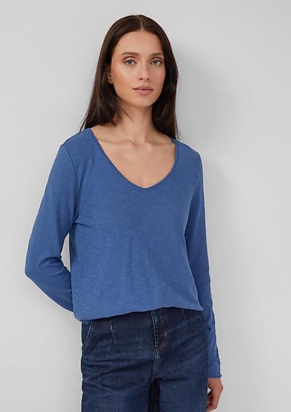 s.Oliver Langarmshirt T-Shirt Jersey-Shirt mit V-Ausschnitt günstig online kaufen