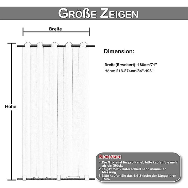 Jibenhome Outdoorgardine Outdoor Vorhang Wetterfest mit günstig online kaufen