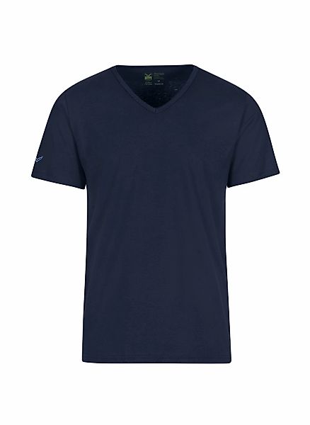 Trigema T-Shirt "TRIGEMA T Shirt aus Biobaumwolle mit V-Ausschnitt" 1 Stk. günstig online kaufen