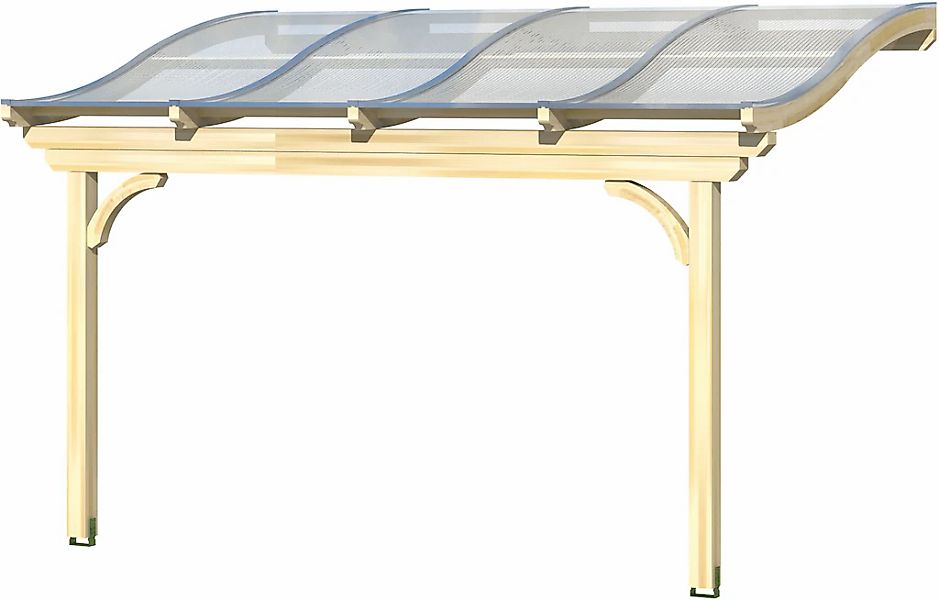 Skan Holz Terrassenüberdachung Verona 541 x 239 cm Leimholz Weiß günstig online kaufen