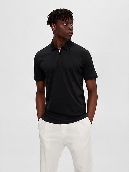 Selected Poloshirt SLHFAVE ZIP SS POLO NOOS Baumwollmischung, regular fit günstig online kaufen