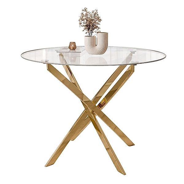 Lookway Esstisch CRISTAL 100 cm Runder günstig online kaufen