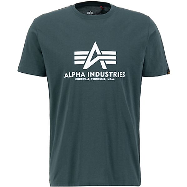 Alpha Industries  T-Shirt Basic T-Shirt - navy green günstig online kaufen