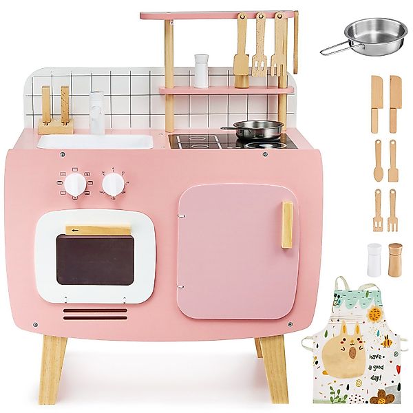 Mamabrum Spielküche Retro-Küche aus Holz mit günstig online kaufen