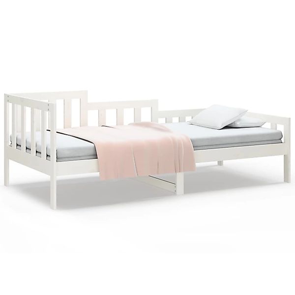 vidaXL Bett, Tagesbett Weiß 90x190 cm Massivholz Kiefer günstig online kaufen