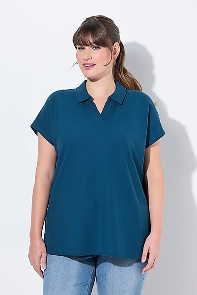 Ulla Popken Poloshirt Poloshirt Oversized Polokragen günstig online kaufen