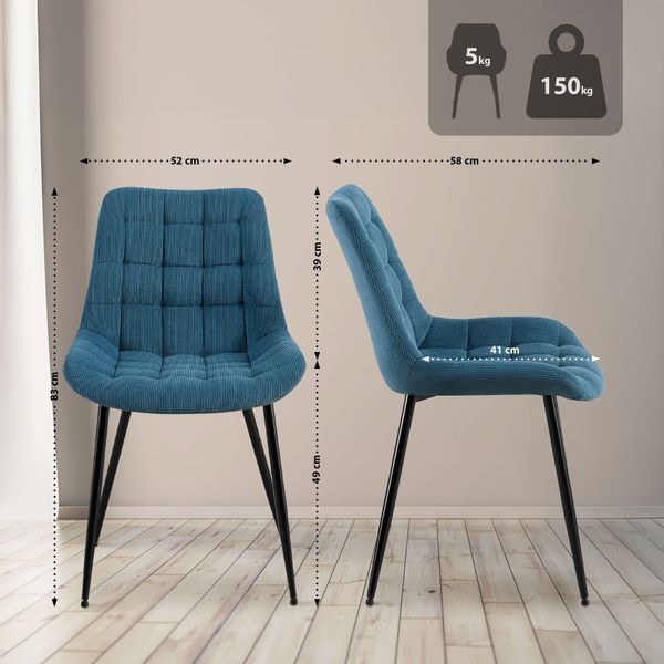 CLP Esszimmerstuhl Sardna, Polsterung mit Cordbezug, günstig online kaufen