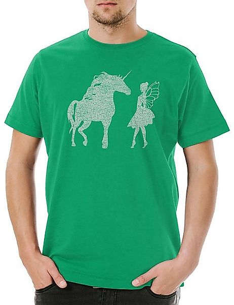 Urban Backwoods Print-Shirt Unicorn Meets Fairy Herren T-Shirt Einhorn Rege günstig online kaufen