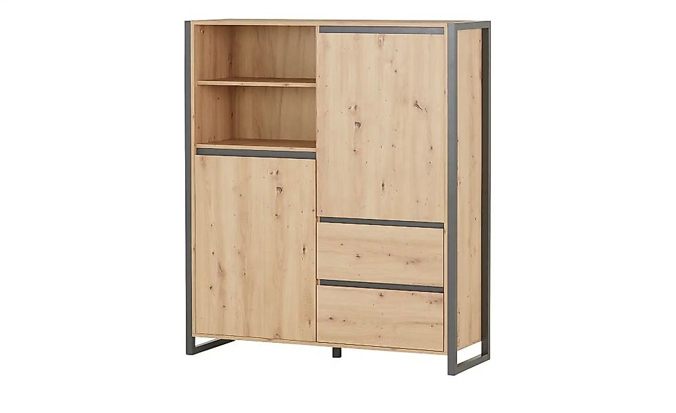 Finori Highboard, Artisan Oak / Anthrazit B x H x T ca. 120 x 139 x 40 cm günstig online kaufen