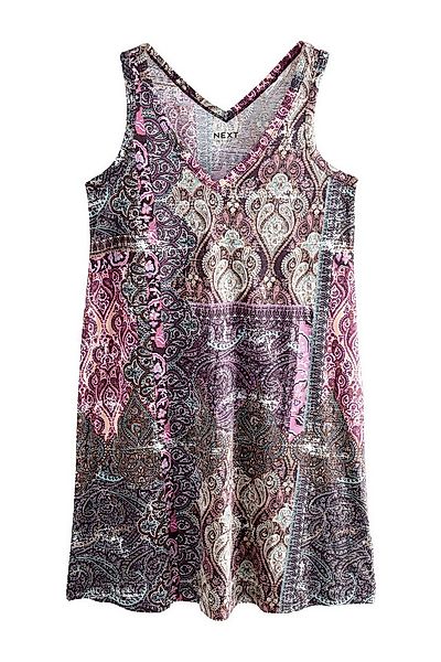 Next Jerseykleid Ärmelloses Schlabberkleid mit V-Ausschnitt (1-tlg) günstig online kaufen