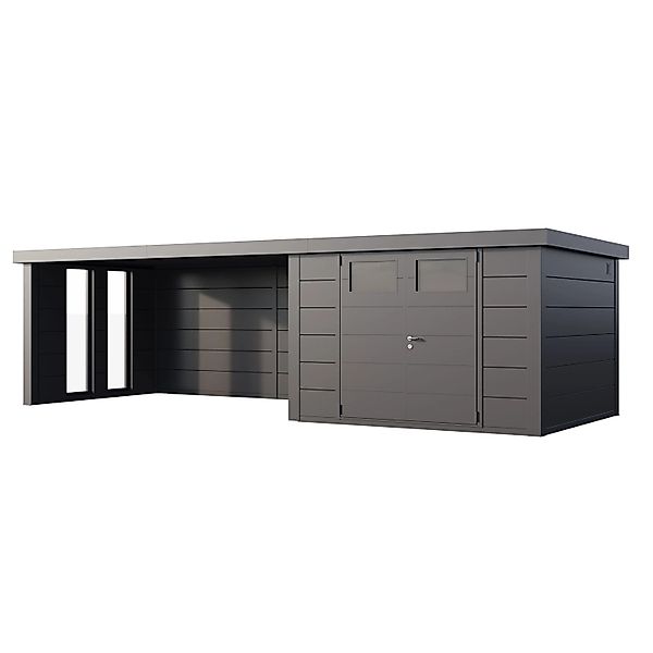 Gerätehaus Classico 3330 Lounge XL Links mit Fenster 792 x 298 cm Anthrazit günstig online kaufen