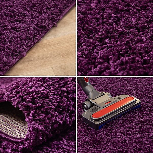 Carpettex Hochflor-Teppich Unicolor - Einfarbig, Rund, günstig online kaufen