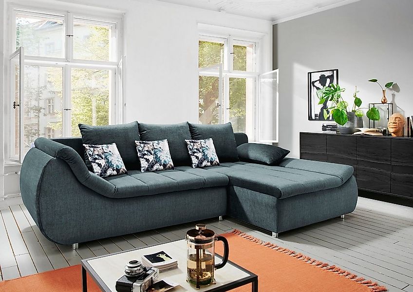 INOSIGN Ecksofa "Imola elegant und modern, aktuelle Steppung im Sitz, beque günstig online kaufen