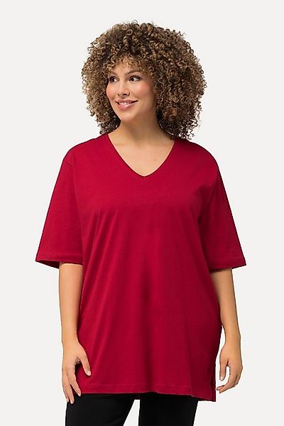 Ulla Popken T-Shirt T-Shirt V-Ausschnitt Relaxed Halbarm günstig online kaufen