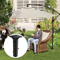Outsunny Schirmhalter aus Beton, mit Rollen, günstig online kaufen