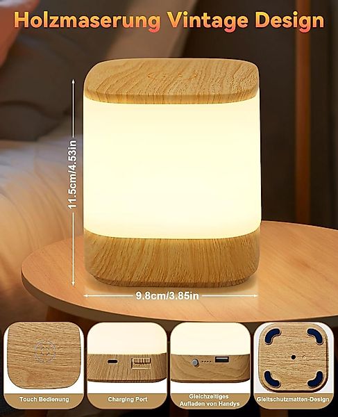 ZMH LED Tischleuchte Akku 1800mAH Touch günstig online kaufen