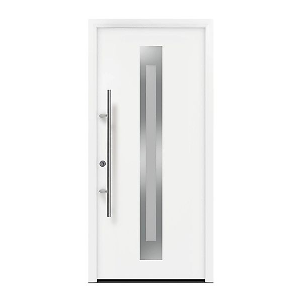 EcoStar Haustür Isopro Secur IPS 770S Verkehrsweiß 110 cm x 210 cm DIN L günstig online kaufen