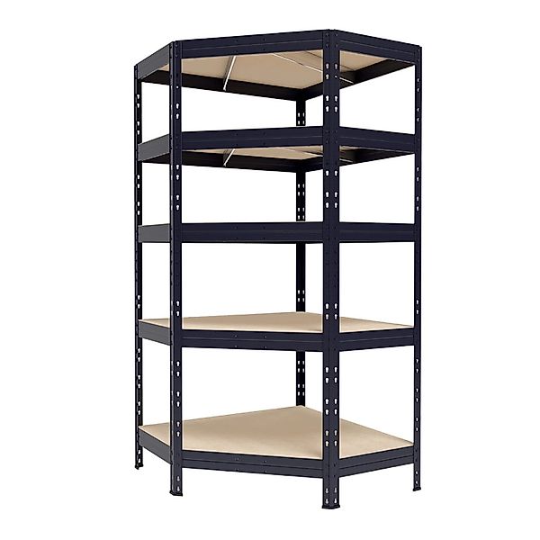 Ar Shelving Rivet Eck-Schwerlastregal 180 x 90 x 45 cm 5 Böden Anthrazit FS günstig online kaufen
