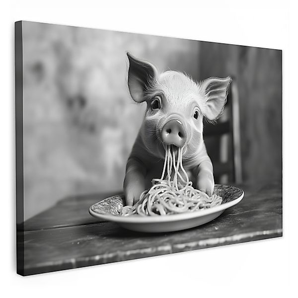 OneMillionCanvasses® Leinwandbild Schwein - Niedlich - günstig online kaufen