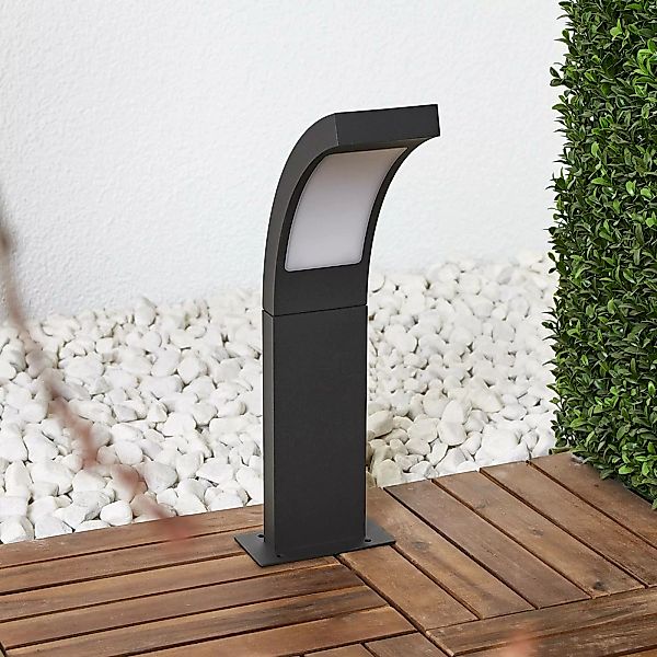 Lucande LED-Sockelleuchte Juvia, 40 cm, anthrazit, IP54 günstig online kaufen