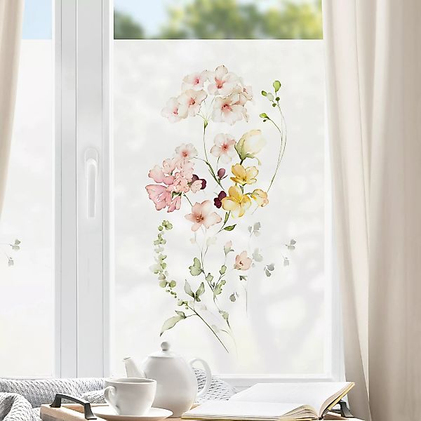 Fensterfolie Zarte Blüten Rosa II günstig online kaufen