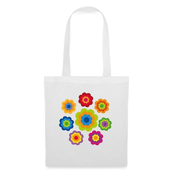 Spreadshirt Henkeltasche 70er Jahre Hippie Flower günstig online kaufen