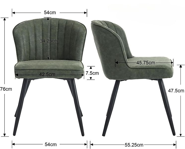 WAHSON OFFICE CHAIRS Esszimmerstuhl 2er Set, günstig online kaufen