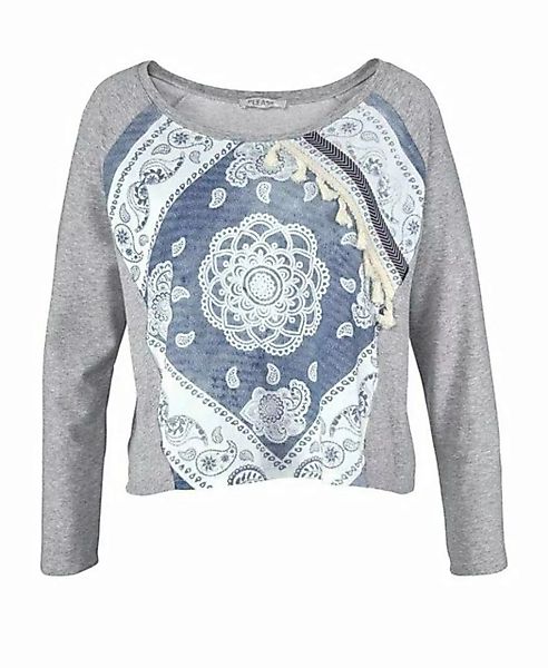 PLEASE Sweatshirt Please Damen Marken-Sweatshirt, grau-blau günstig online kaufen