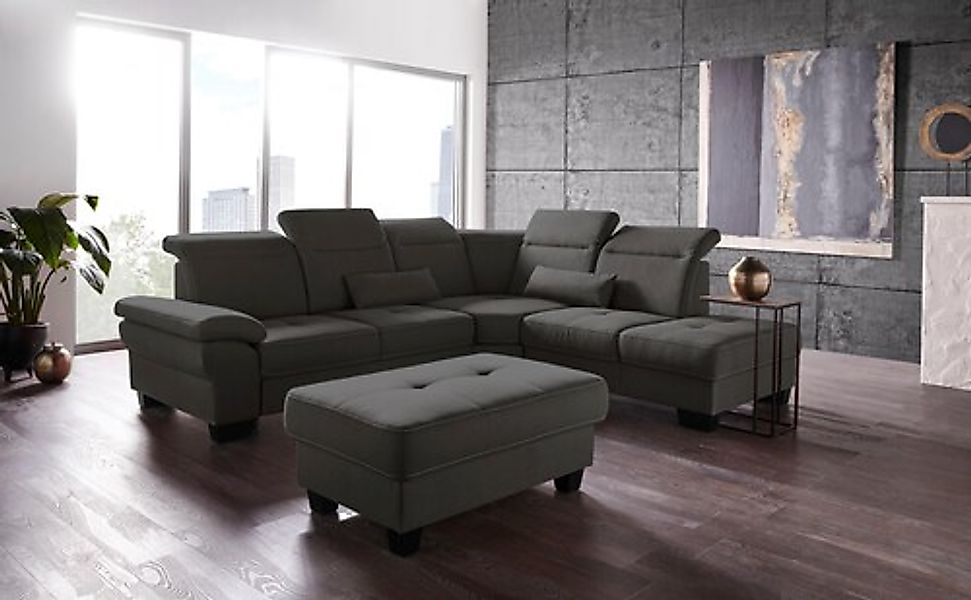 Home affaire Ecksofa »Cornwall L-Form« incl. Sitztiefenverstellung, mit Bet günstig online kaufen