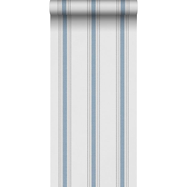 Sanders & Sanders Tapete Streifen Blau und Grau 53 cm x 10.05 m günstig online kaufen