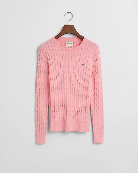 Gant Strickpullover "STRETCH COTTON CABLE C-NECK", mit Logostickerei auf de günstig online kaufen