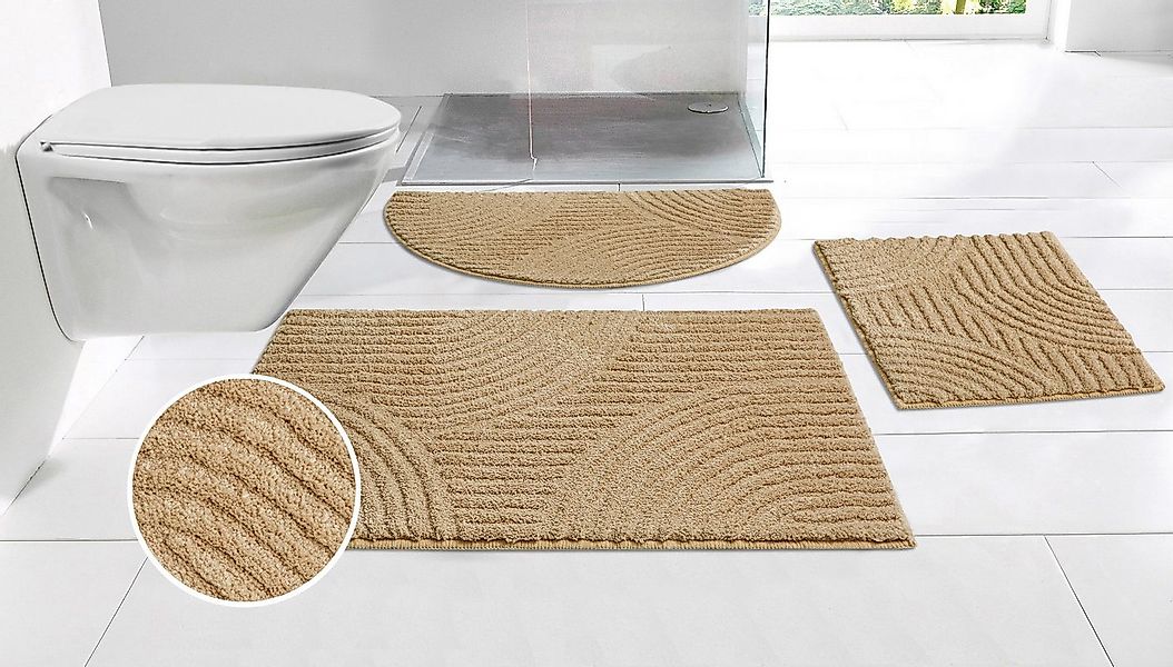 my home Badematte Ognon, Scandi, Boho, modernes Muster, Höhe 15 mm, rutschh günstig online kaufen