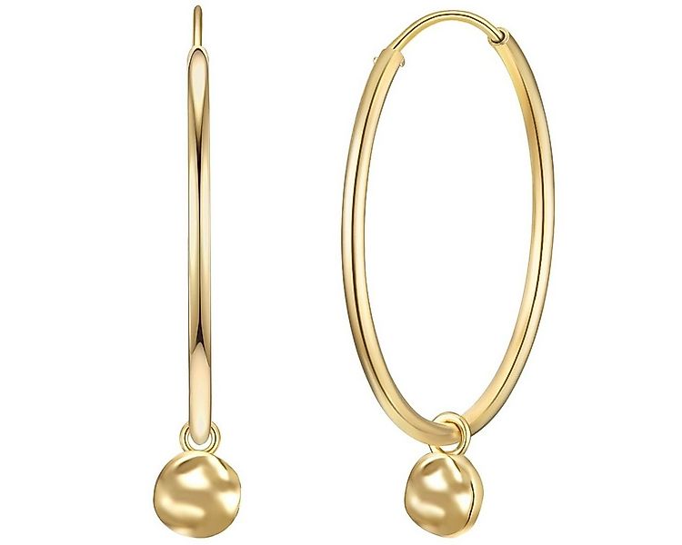 Glanzstücke München Paar Creolen Kreis gelbgold, aus Sterling Silber günstig online kaufen