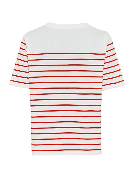 LASCANA T-Shirt, mit Streifen, Kurzarmshirt aus Baumwolle, schlanke Optik, günstig online kaufen