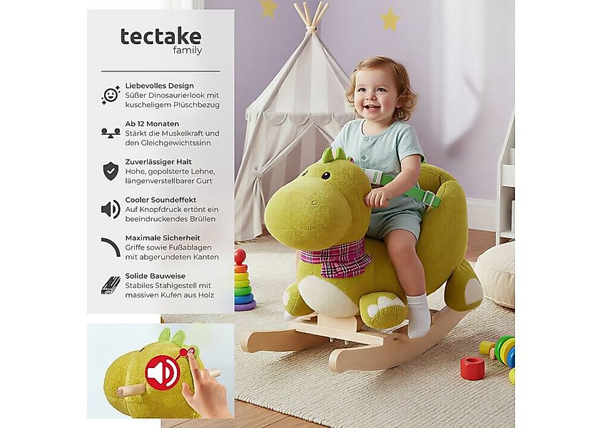 tectake Schaukelpferd Schaukeltier Dinosaurier, hochwertiges Design, mit So günstig online kaufen