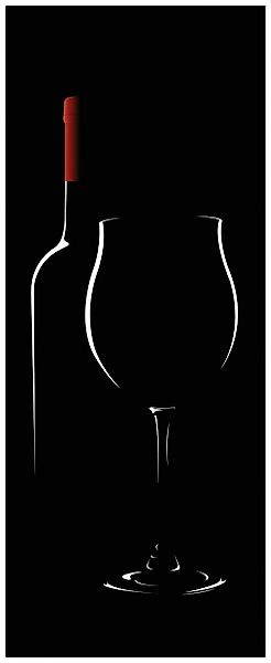 Wallario Poster, Rotwein bei Nacht, in günstig online kaufen