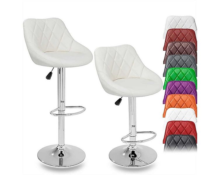 TRESKO Barhocker, 2er Set Barhocker mit Lehne - Barstuhl höhenverstellbar - günstig online kaufen
