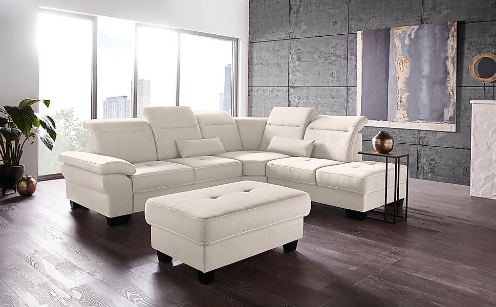 PLACES OF STYLE Ecksofa "Cornwall L-Form" incl. Sitztiefenverstellung, mit günstig online kaufen