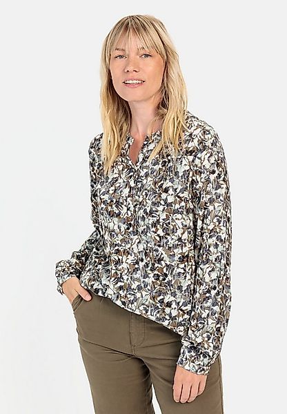 camel active Schlupfbluse mit Stehkragen Langarm Stehkragen geblümt günstig online kaufen