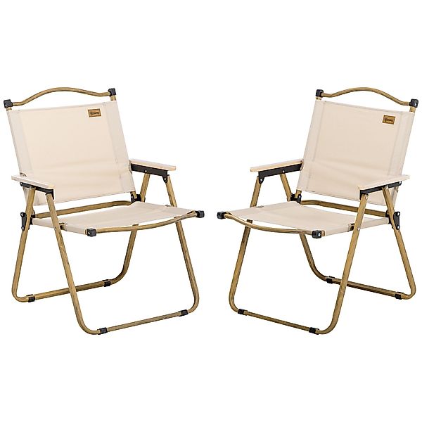 Outsunny Campingstuhl 2er Set faltbarer Gartenstuhl günstig online kaufen