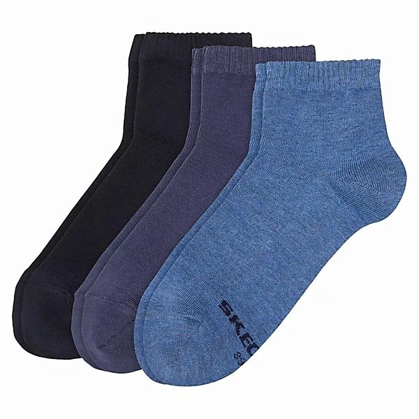 SKECHERS Herren Socken, 3er Pack - Quarter, weicher Baumwollmix, einfarbig günstig online kaufen